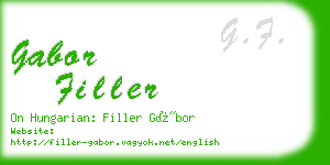 gabor filler business card